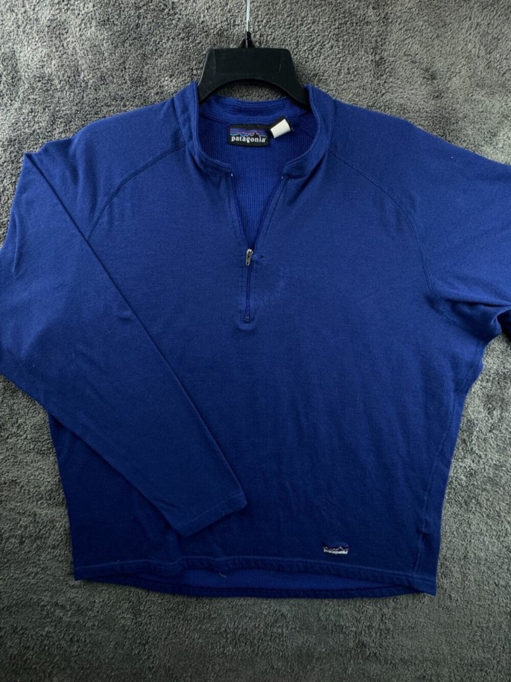 Patagonia Women’s Jacket Blue 1/4 Zip XL USA VTG Pullover Long Sleeve Outdoors